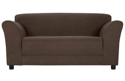 HOME Jenna Regular Fabric Sofa - Chocolate